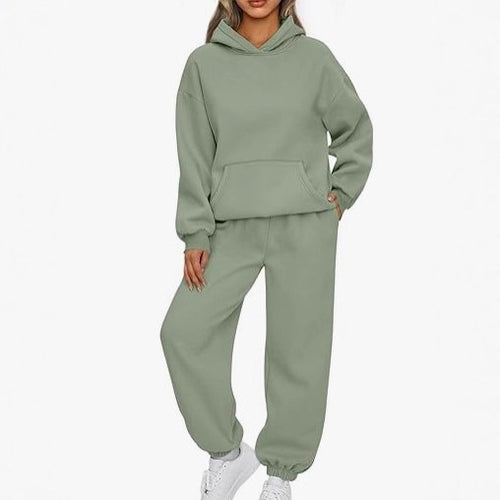 Damen gemütliches Oversize Hoodie und Jogginghose Set aus weicher Baumwollmischung – Auréline