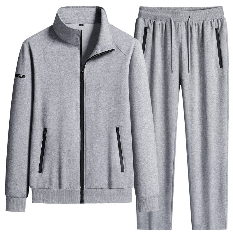 Herren Sportlicher Softshell-Trainingsanzug-Set mit fleecegefütterter Jacke und tapered Jogginghose Echo Archiv