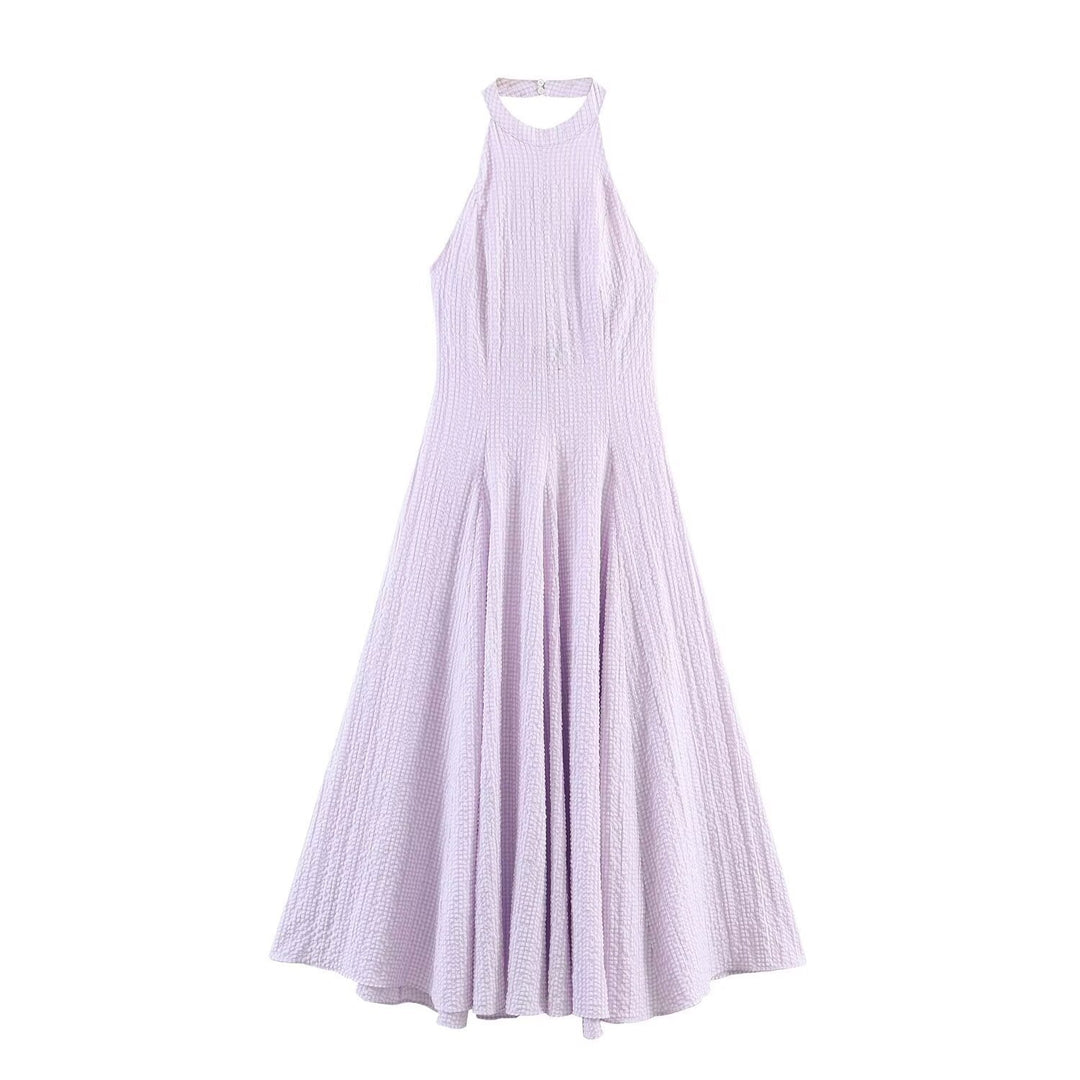 Damen Abendkleid mit hohem Kragen und fließendem Rock Echo Archiv
