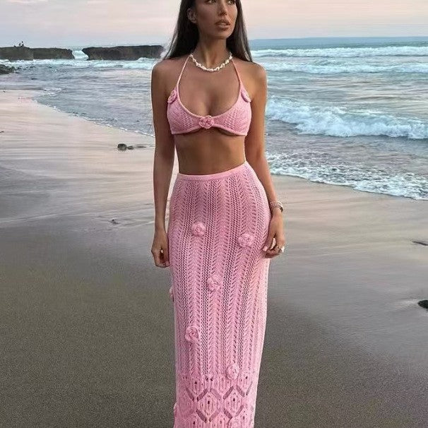 Damen Häkel-Strandkleid mit Kapuzenshirt Echo Archiv