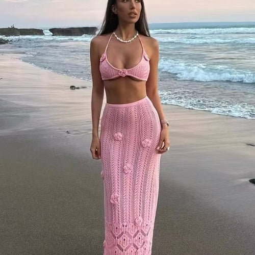 Damen Häkel-Strandkleid mit Kapuzenshirt Echo Archiv