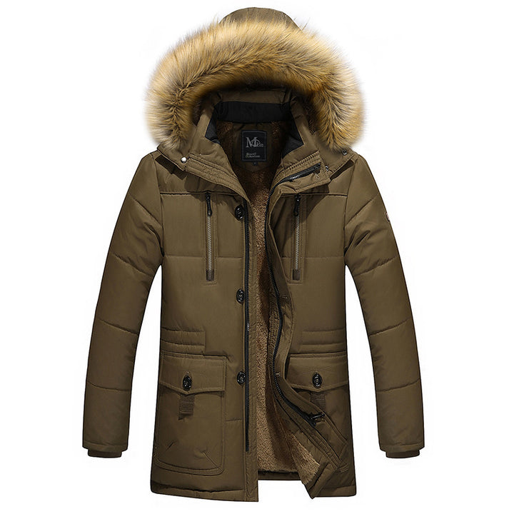 Herren Thermo-Fieldparka mit gesteppter Außenlage, Teddyplüsch-Innenfutter und abnehmbarer Kunstfellkapuze Echo Archiv