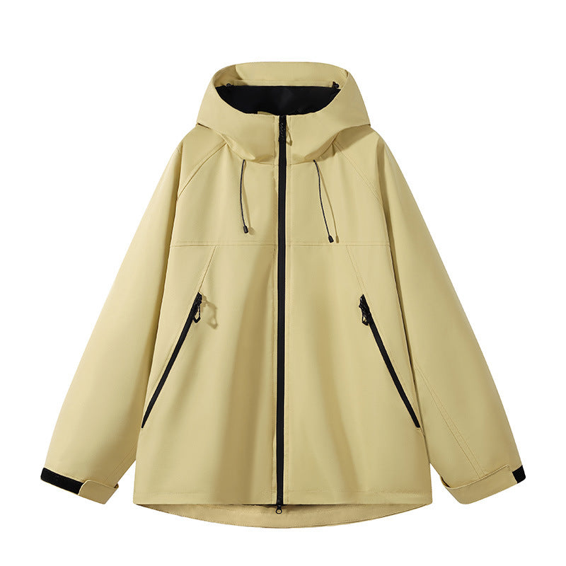 Herren elastische Softshell-Hoodie-Jacke mit ergonomischem Raglan-Schnitt, Zwei-Wege-Reißverschluss und verstellbaren Klettmanschetten – Cavarno