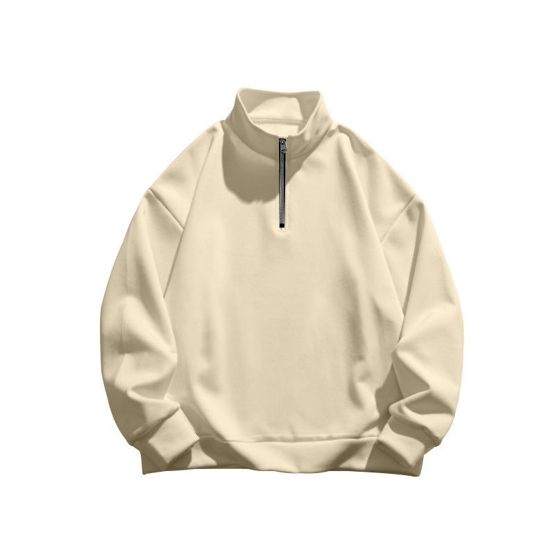 Herren sportlicher Pullover mit Stehkragen und halbem Reißverschluss Echoarchiv