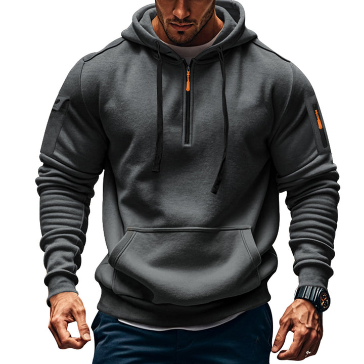 Herren Sport Hoodie mit praktischem Reißverschluss und seitlichen Taschen Echoarchiv