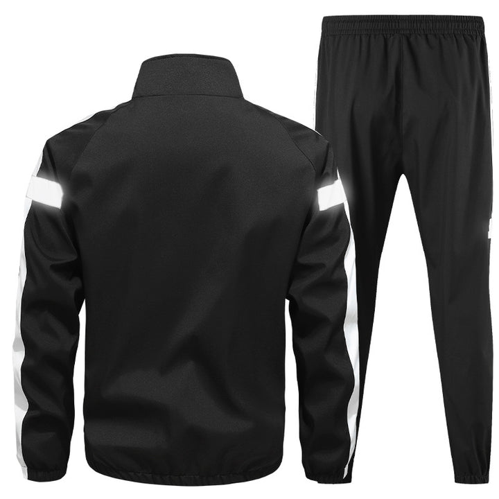 Herren Sportliches Trainingsanzug-Set mit Reißverschlussjacke, Jogginghose und reflektierenden Einsätzen Echo Archiv