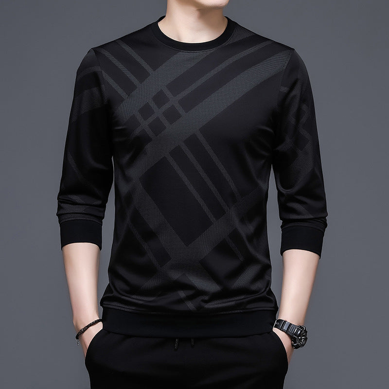 Herren atmungsaktives Langarmshirt mit modernem Karomuster Echoarchiv