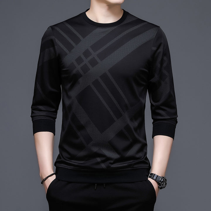 Herren atmungsaktives Langarmshirt mit modernem Karomuster Echoarchiv