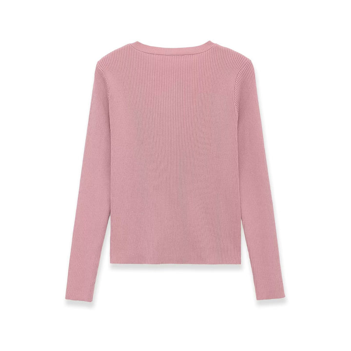 Damen Feinripp-Feinstrick-Cardigan mit durchgehender Knopfleiste und Rundhalsausschnitt Echo Archiv