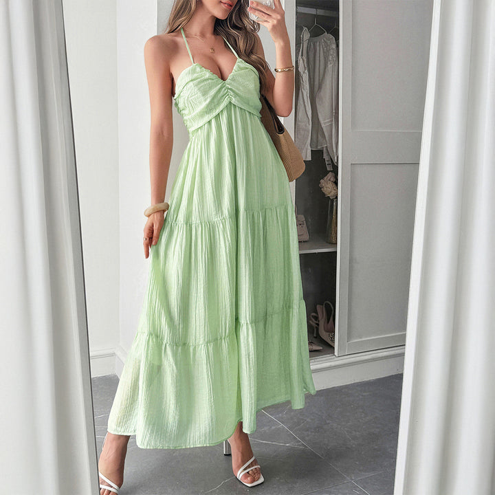 Damen Maxidress mit elegantem Rüschendesign und verstellbaren Spaghettiträgern Echo Archiv