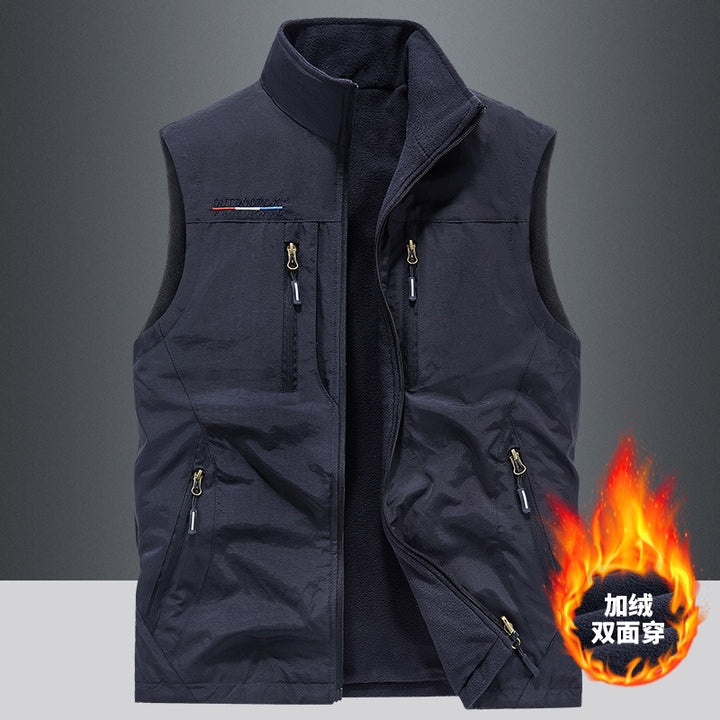 Herren Multifunktionale Outdoor-Utility‑Weste mit Mesh‑Innenfutter und zahlreichen Taschen – Marzano