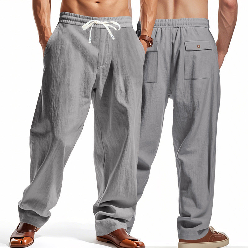 Herren lässige Freizeithose mit praktischem Kordelzug und komfortablem Schnitt Echoarchiv