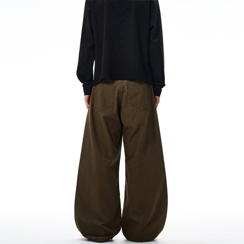 Herren Baggy-Palazzo-Hose aus schwerem Baumwoll-Canvas mit verstärkten Knieeinsätzen Echo Archiv