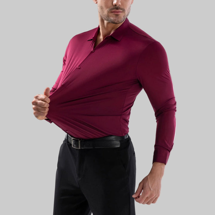 Elastisches Slim Fit Herrenhemd