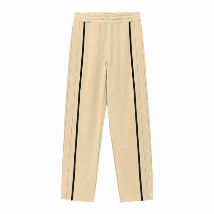 Herren sportliche Freizeithose mit Druckknopfdetails und elastischem Bund Echoarchiv