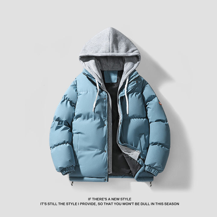 Herren gesteppte Winterjacke mit abnehmbarer Kapuze und Innenfutter Echoarchiv
