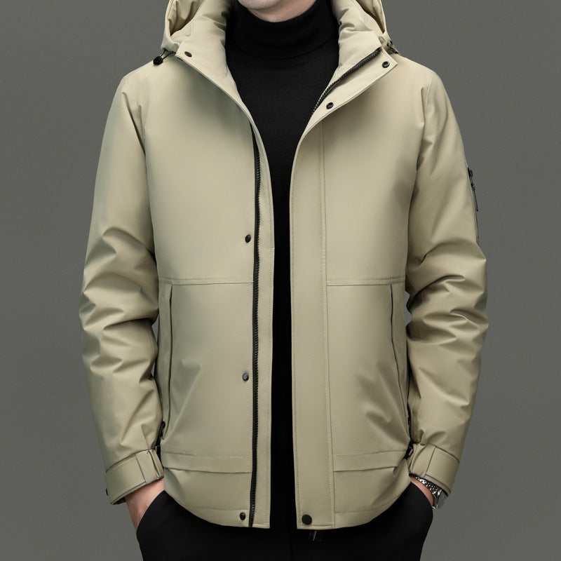 Herren Winterjacke mit verstellbarem Kragen und wasserabweisendem Material Echoarchiv