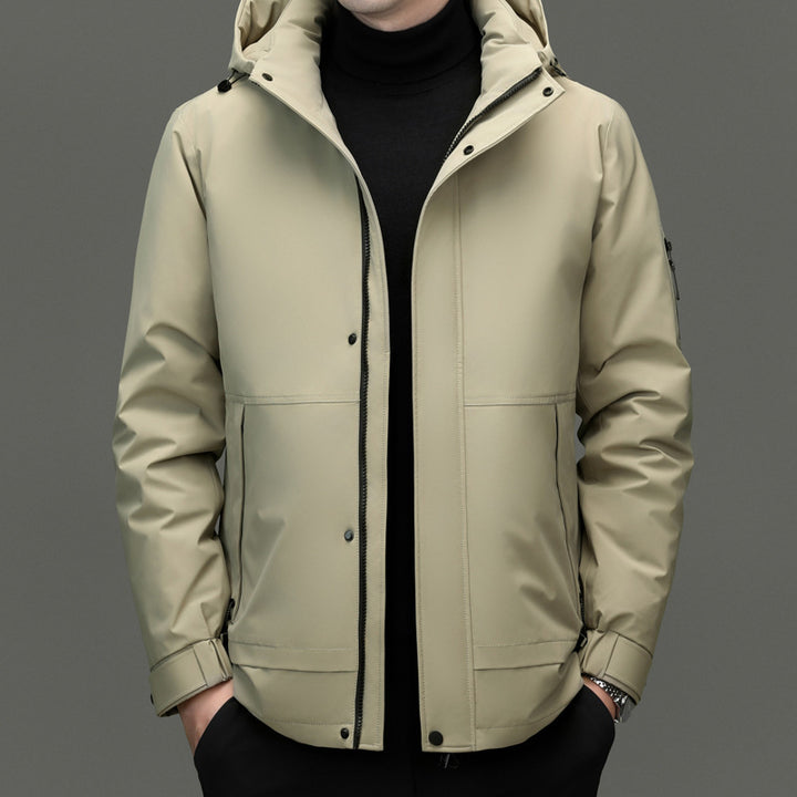 Herren Winterjacke mit verstellbarem Kragen und wasserabweisendem Material Echoarchiv