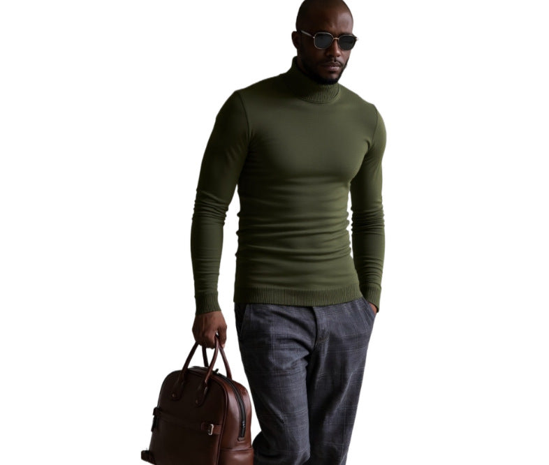 Herren rollkragen pullover mit feiner Struktur Echoarchiv