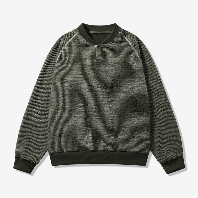 Herren Bequemer Sweater mit Stehkragen Echoarchiv