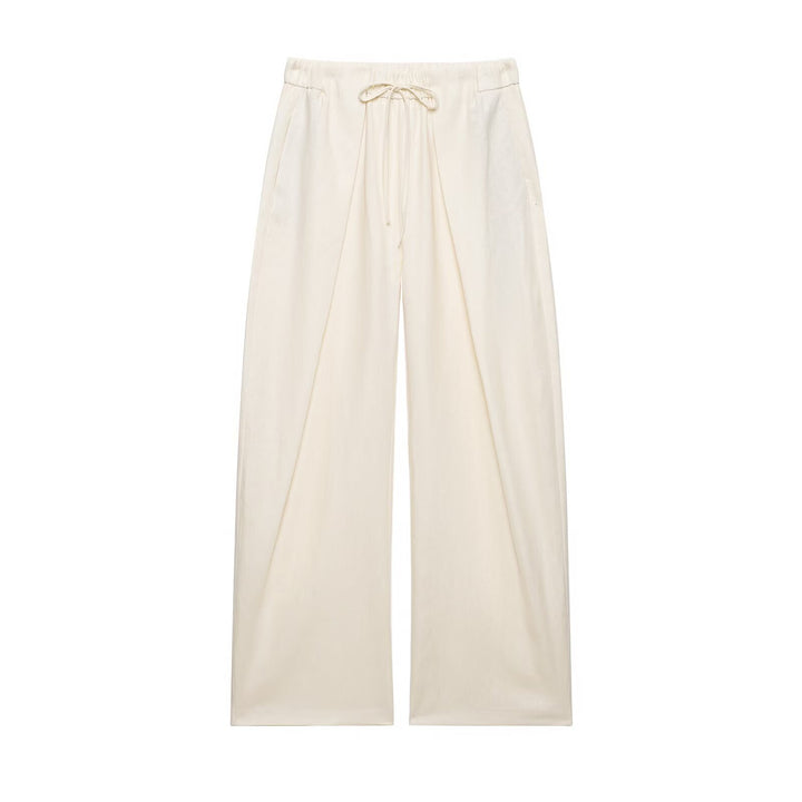 Damen Kurzblazer mit Stehkragen und weite Palazzo-Hose mit Kordelzug Echo Archiv