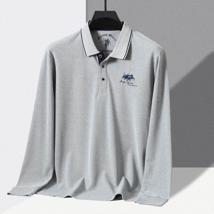 Herren Sportliches Poloshirt mit strukturiertem Kragen und atmungsaktiven Eigenschaften Echoarchiv