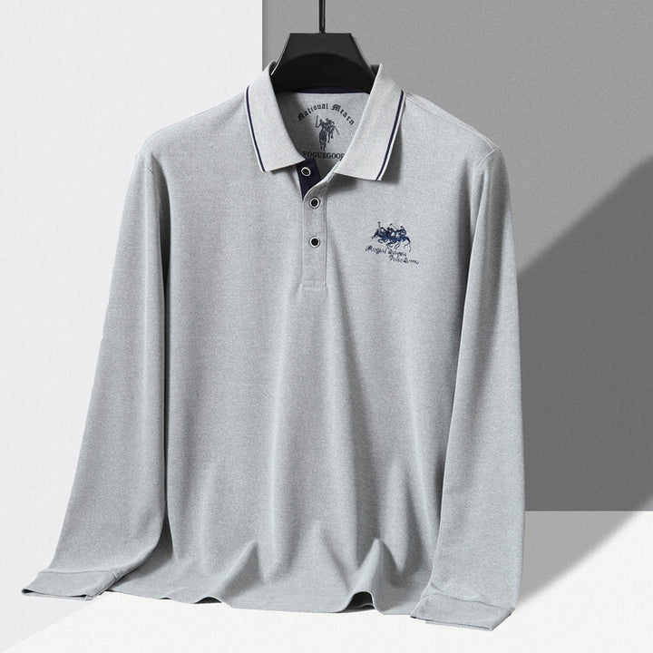 Herren Sportliches Poloshirt mit strukturiertem Kragen und atmungsaktiven Eigenschaften Echoarchiv