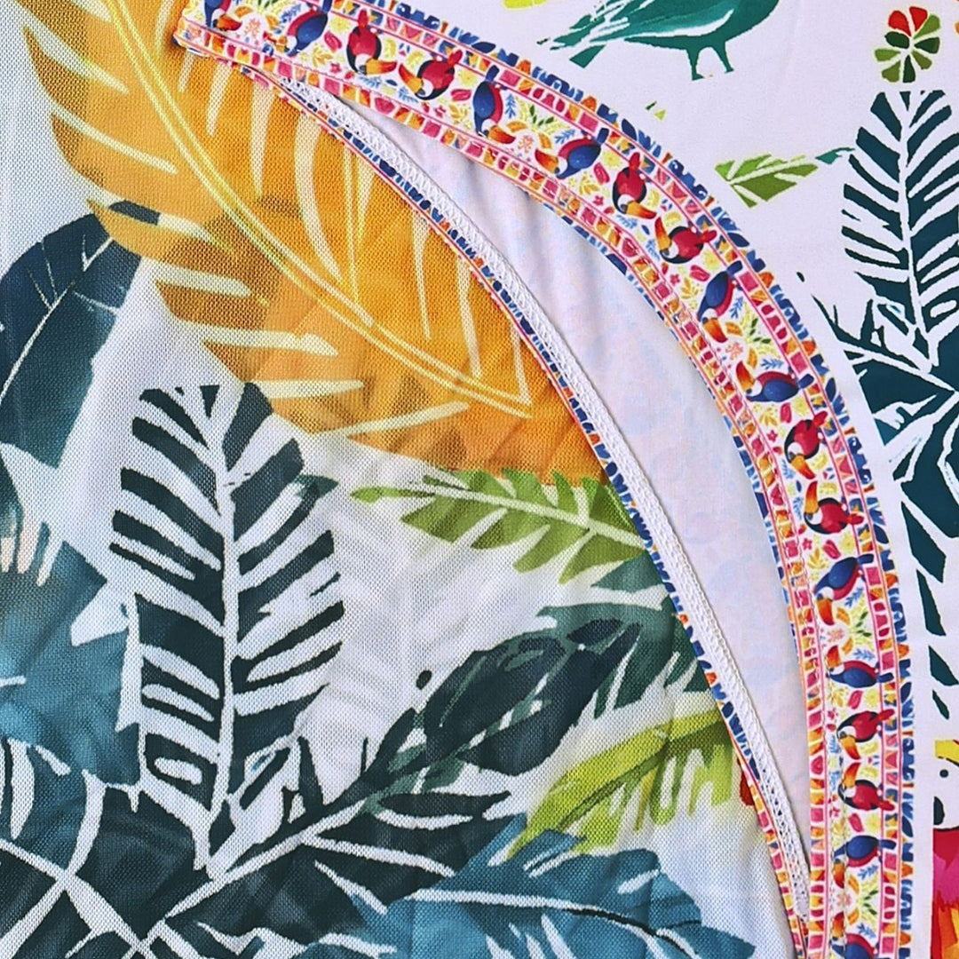 Damen Schwimmkleid mit floralem Design und Überwurf Echo Archiv