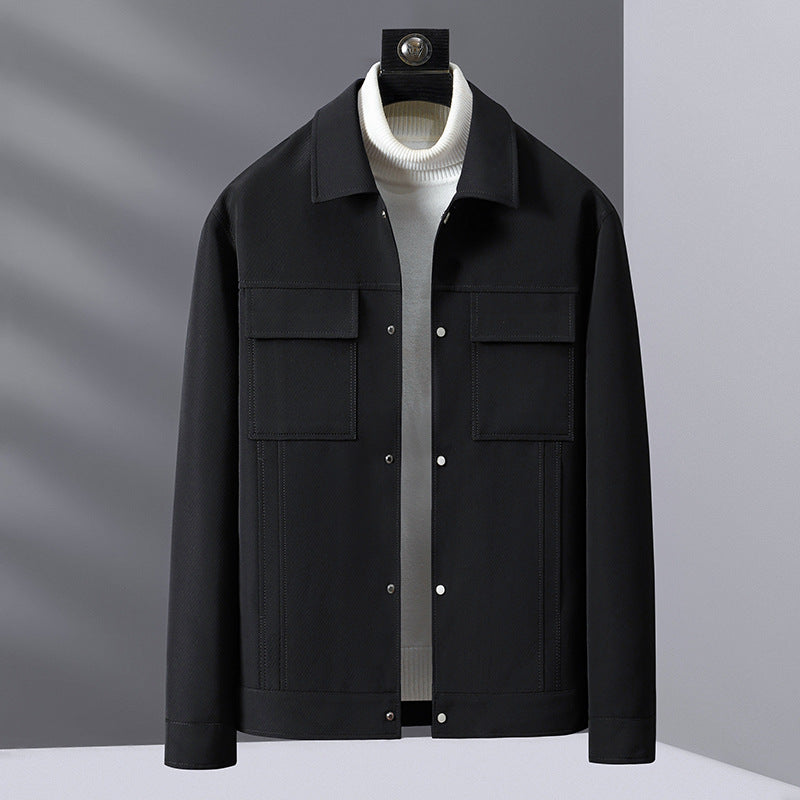 Herren modische Overshirt-Jacke mit praktischem Taschen-Design Echoarchiv