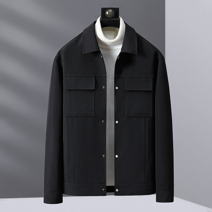 Herren modische Overshirt-Jacke mit praktischem Taschen-Design Echoarchiv