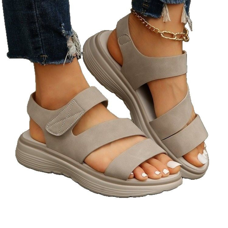Damen Komfort-Sandalen mit verstellbaren Klettbandagen und ergonomischer Dämpfung – Sorelia
