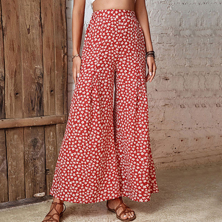 Damen Weite Palazzo-Hose mit floralem Muster Echo Archiv