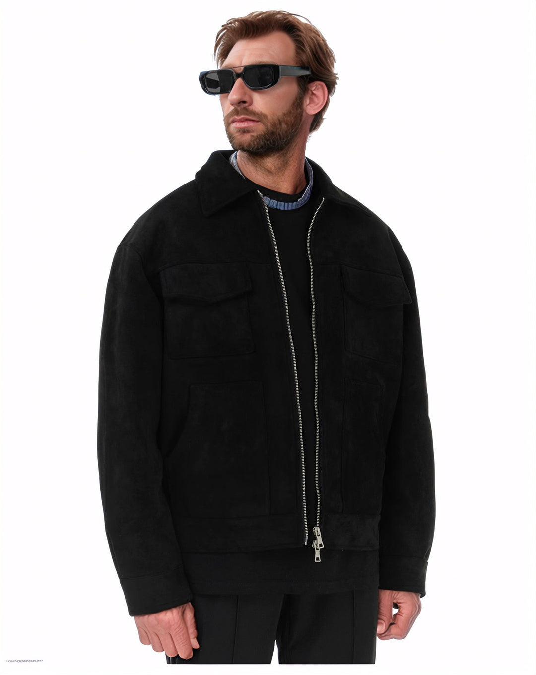 Herren modische und bequeme Übergangsjacke mit großen Taschen Echoarchiv
