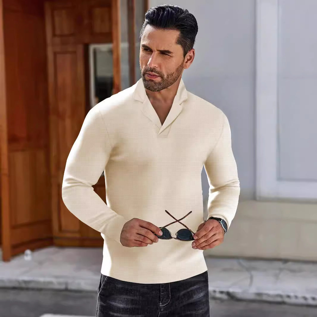 Herren lässiges Langarmshirt Echoarchiv