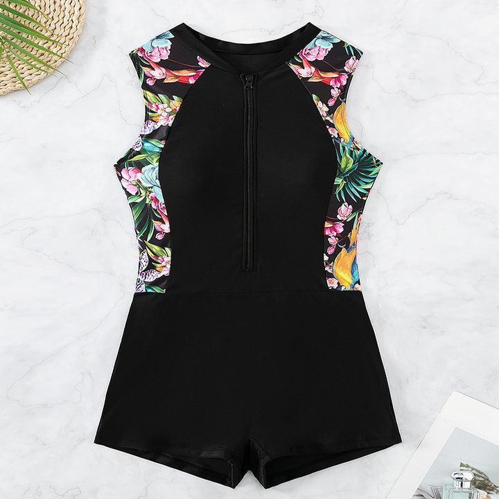 Damen Schwimmanzug mit floralen Einsätzen Echo Archiv