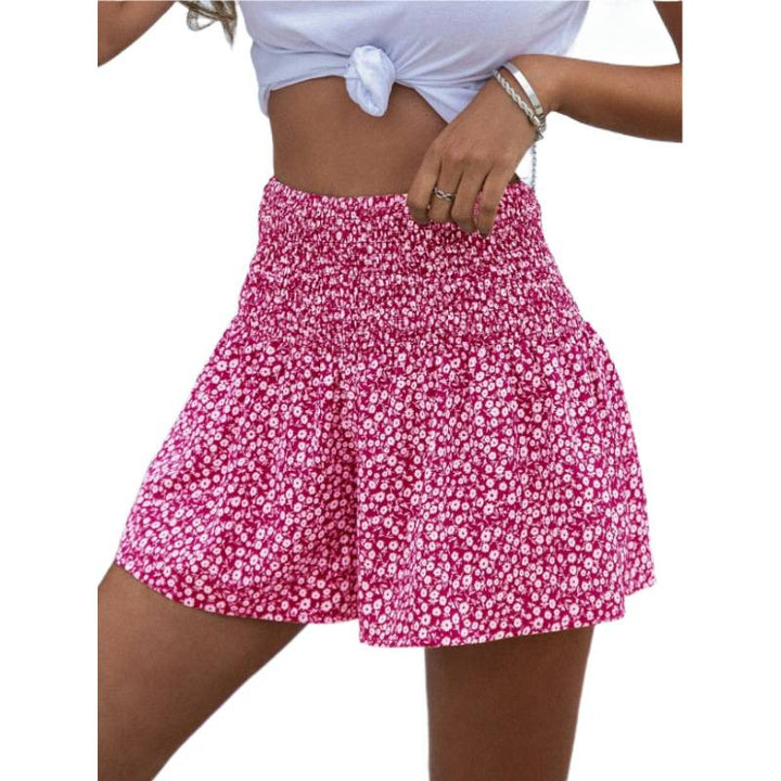Damen Shorts mit elastischem Taillenbund und floralem Design Echo Archiv