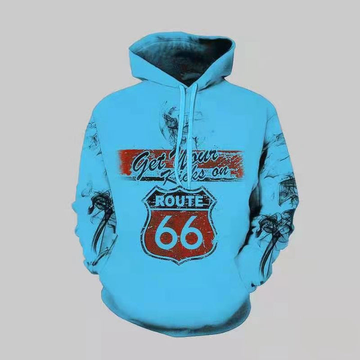 Herren Kapuzenpullover mit kreativem Route 66 Design Echoarchiv