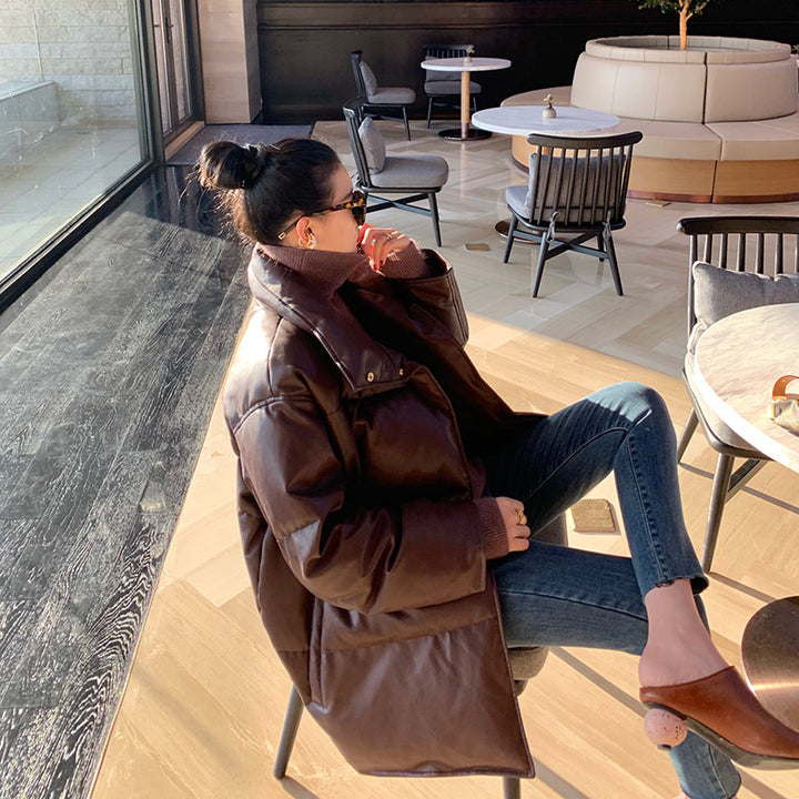Damen Modische Oversized Daunenjacke Echoarchiv