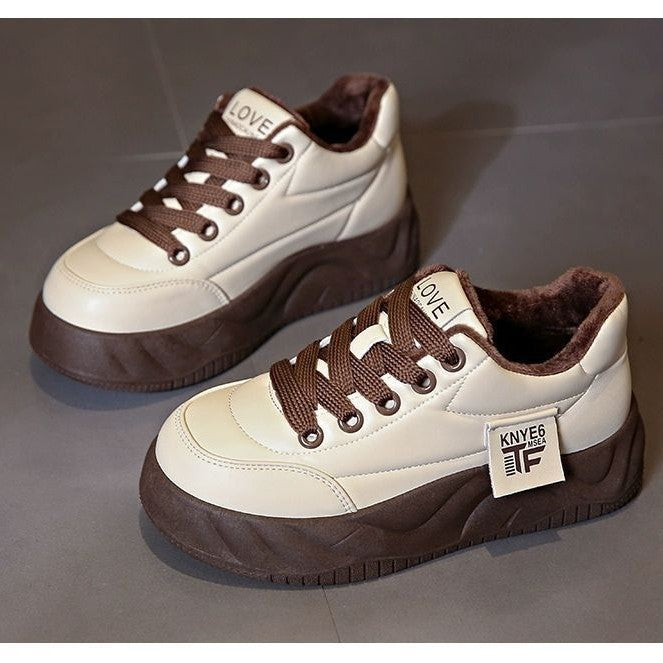 Damen Fleecegefütterte Chunky Sneakers mit rutschfester Sohle und modischem Design Echo Archiv