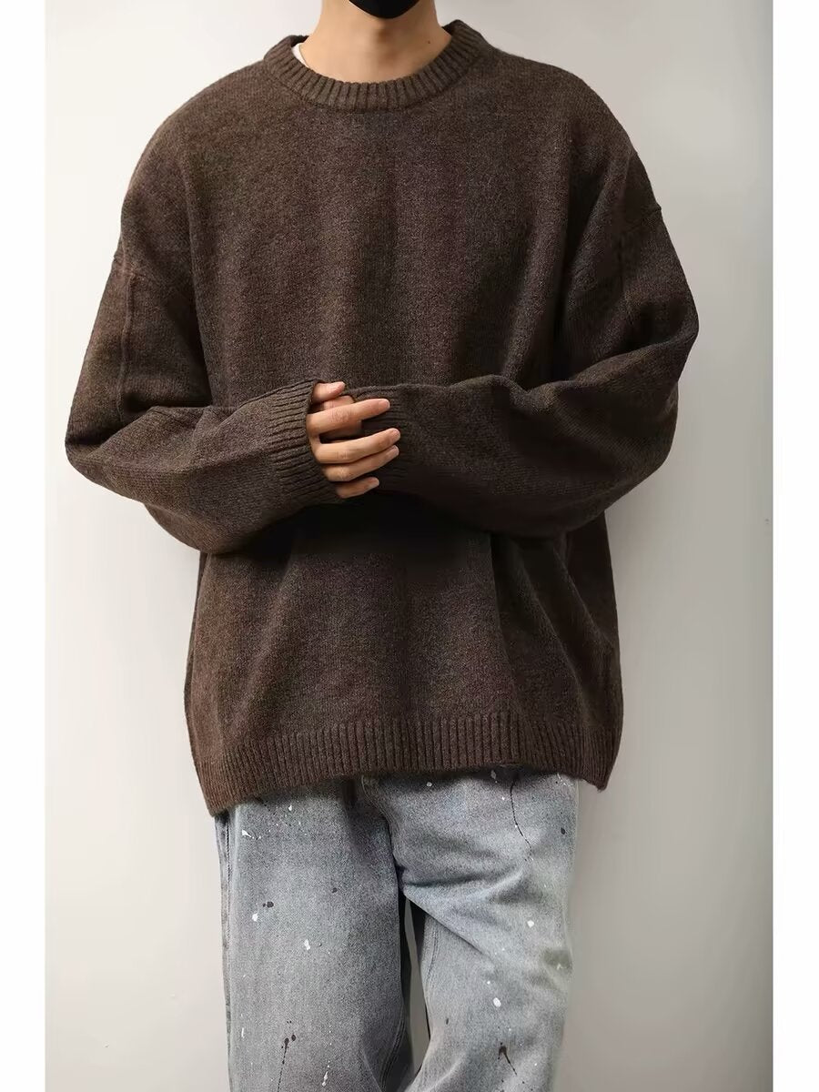 Herren Gemütlicher Oversized Pullover Echoarchiv