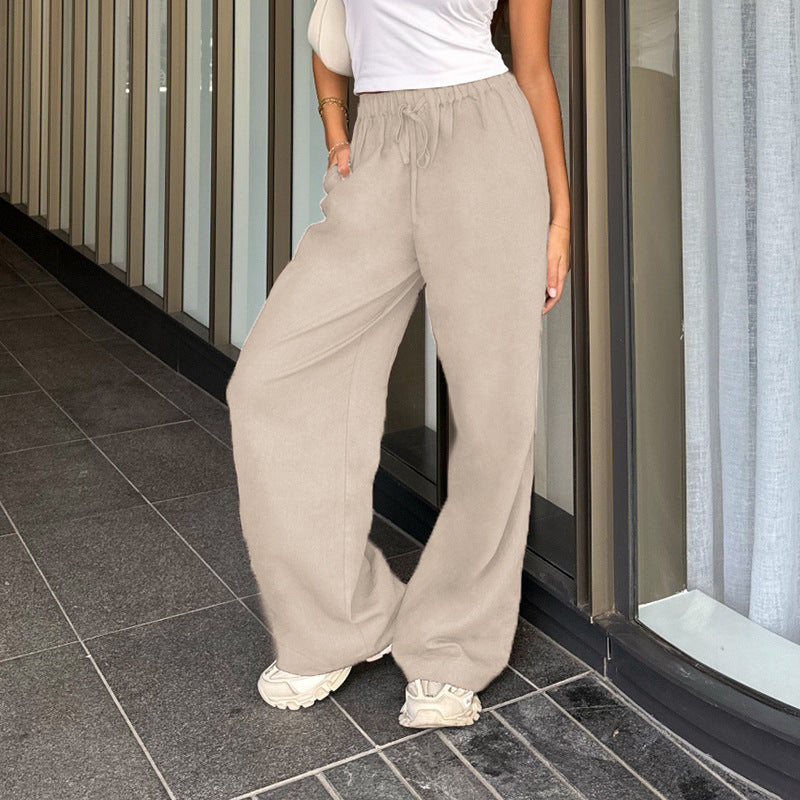 Damen nan weite Jogginghose mit hohem Bund Tunnelzug und Palazzo-Silhouette Echo Archiv