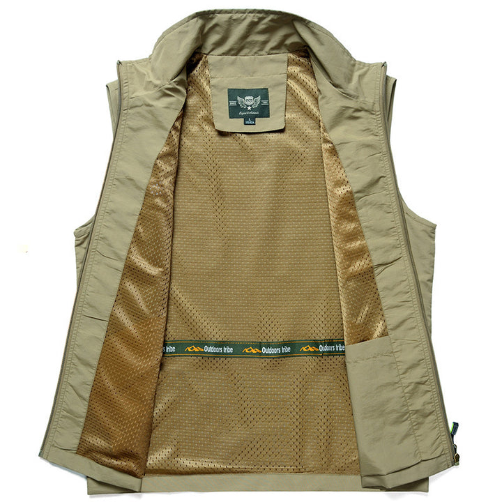 Herren Leichte atmungsaktive Outdoor‑Weste mit Mesh‑Innenfutter und Reißverschlusstaschen – Taviero