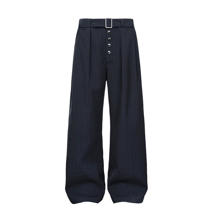 Damen Hochtaillierte Schneiderhose mit weitem Bein Echoarchiv