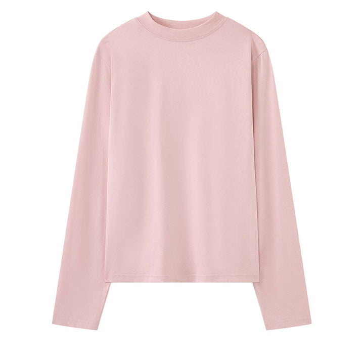 Damen Oversize-Langarmshirt mit Rundhals und Baumwoll-Jersey Echoarchiv