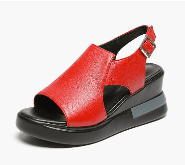 Damen Moderne Plateau‑Sandalette mit ergonomischem Memory‑Fußbett, verstellbarem Fersenriemen und rutschfester Gummisohle – Sorelia