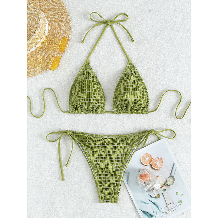 Damen Triangel-Bikini mit raffinierten Rüschendetails und verstellbaren Trägern Echo Archiv