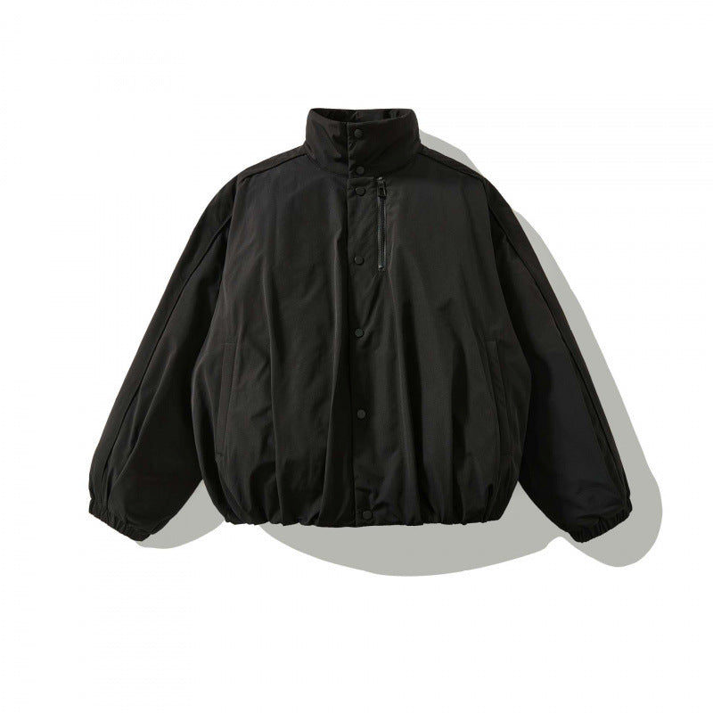 Unisex Weitgeschnittene wattierte Kurzjacke mit hohem Stehkragen und Elastiksäumen Echo Archiv