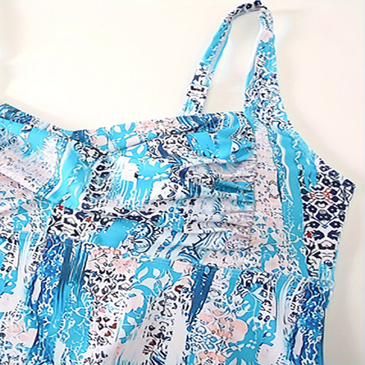 Damen Tankini mit schmeichelnder Raffung und modernen Muster Echo Archiv
