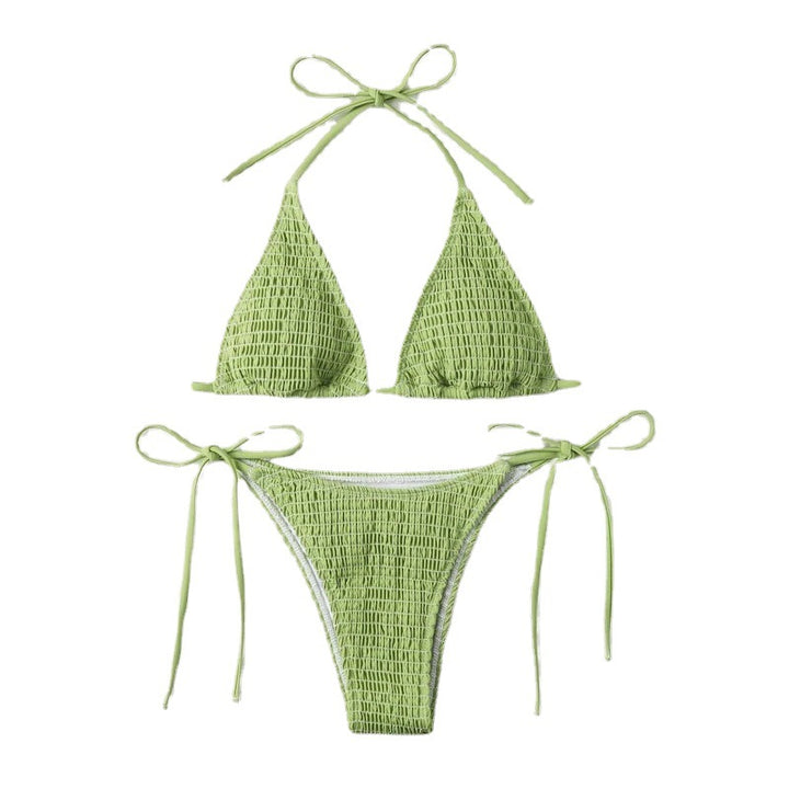 Damen Triangel-Bikini mit feinen Raffung und seitlichen Bindebändern Echo Archiv