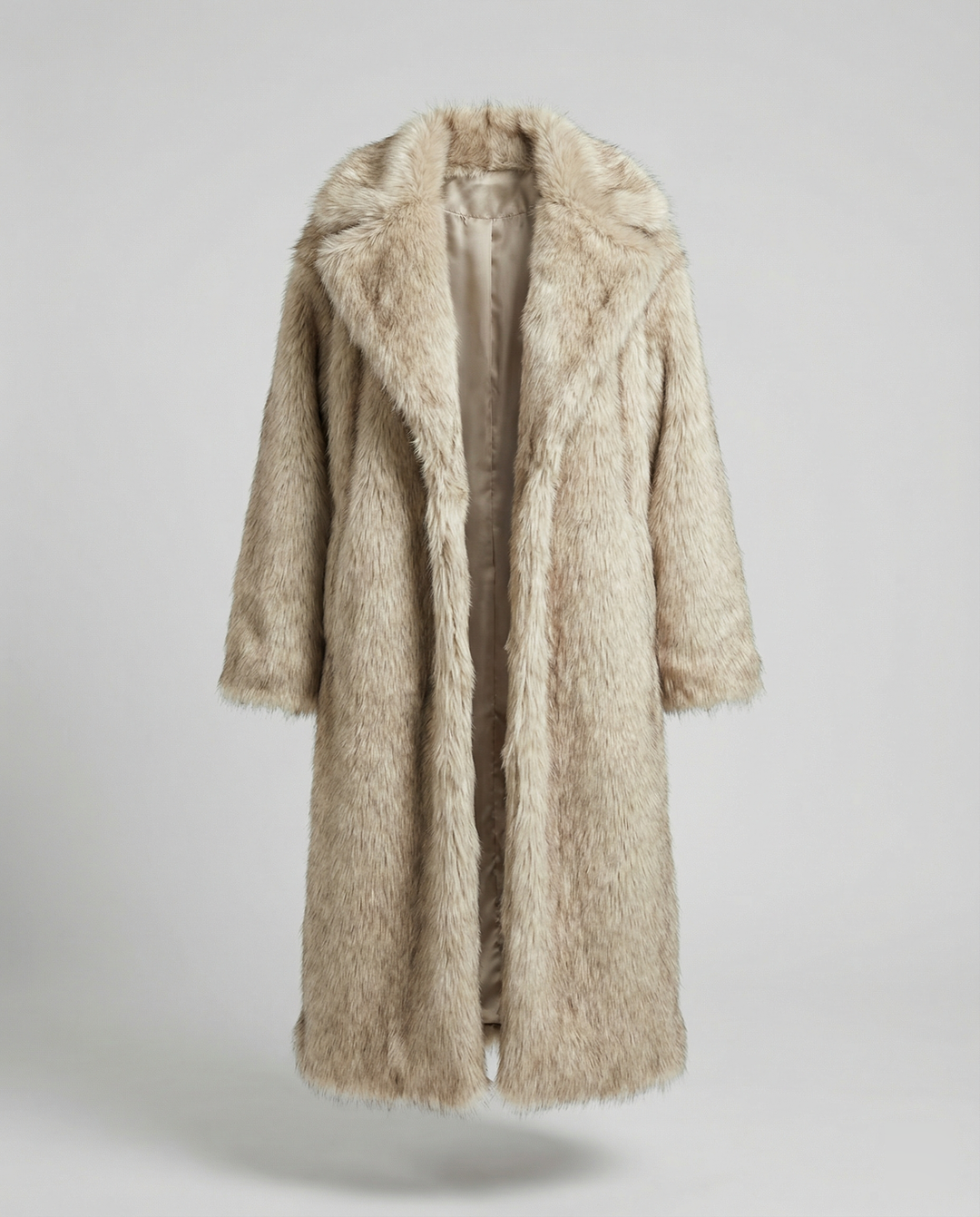 Damen luxuriöser kunstfellmantel im großzügigen Design Echoarchiv